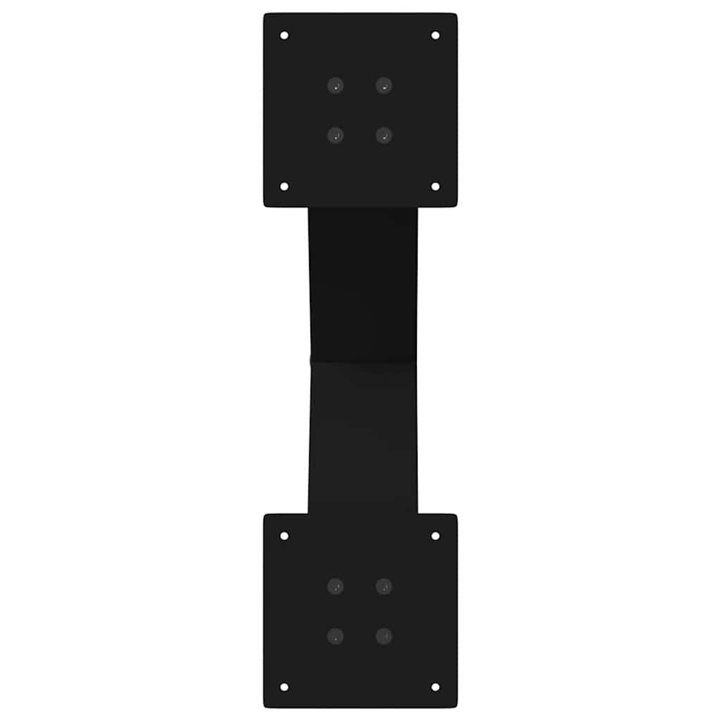 sofabordben X-formet 2 stk 60x(42-43) cm stål sort