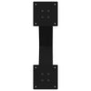 sofabordben X-formet 2 stk 60x(42-43) cm stål sort