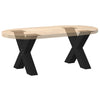 sofabordben X-formet 2 stk 60x(42-43) cm stål sort