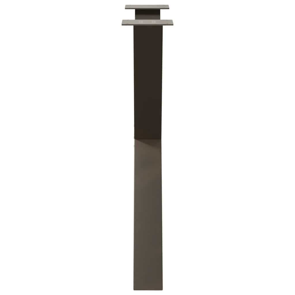Spisebordsben X-formet 3 stk. naturstål 70x(72-73) cm stål