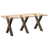 Spisebordsben X-formet 3 stk. naturstål 70x(72-73) cm stål