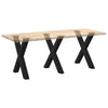 Spisebordsben X-formet 3 stk 80x(72-73) cm stål sort