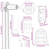 19 dele rullegardinbeslag 18 mm