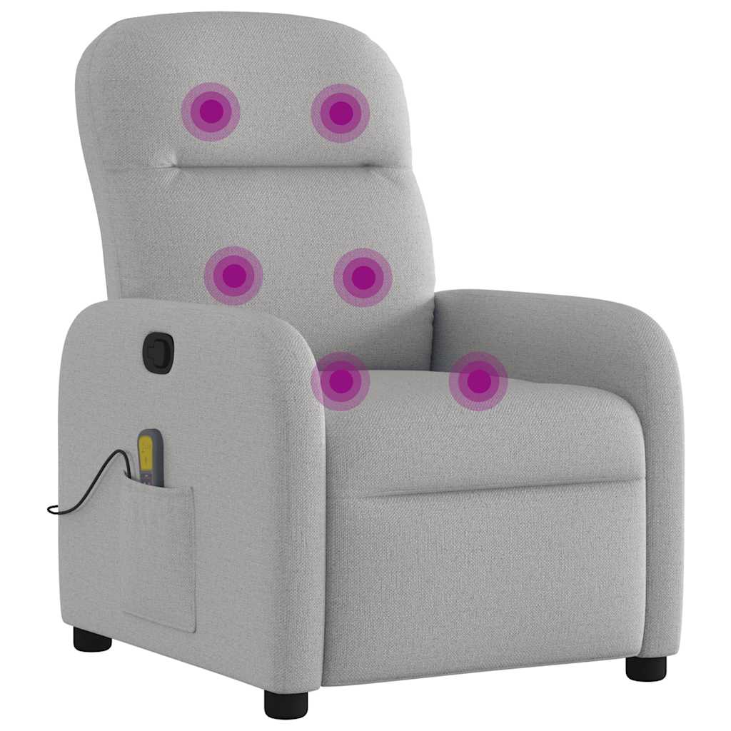 massagestol stof skygrå