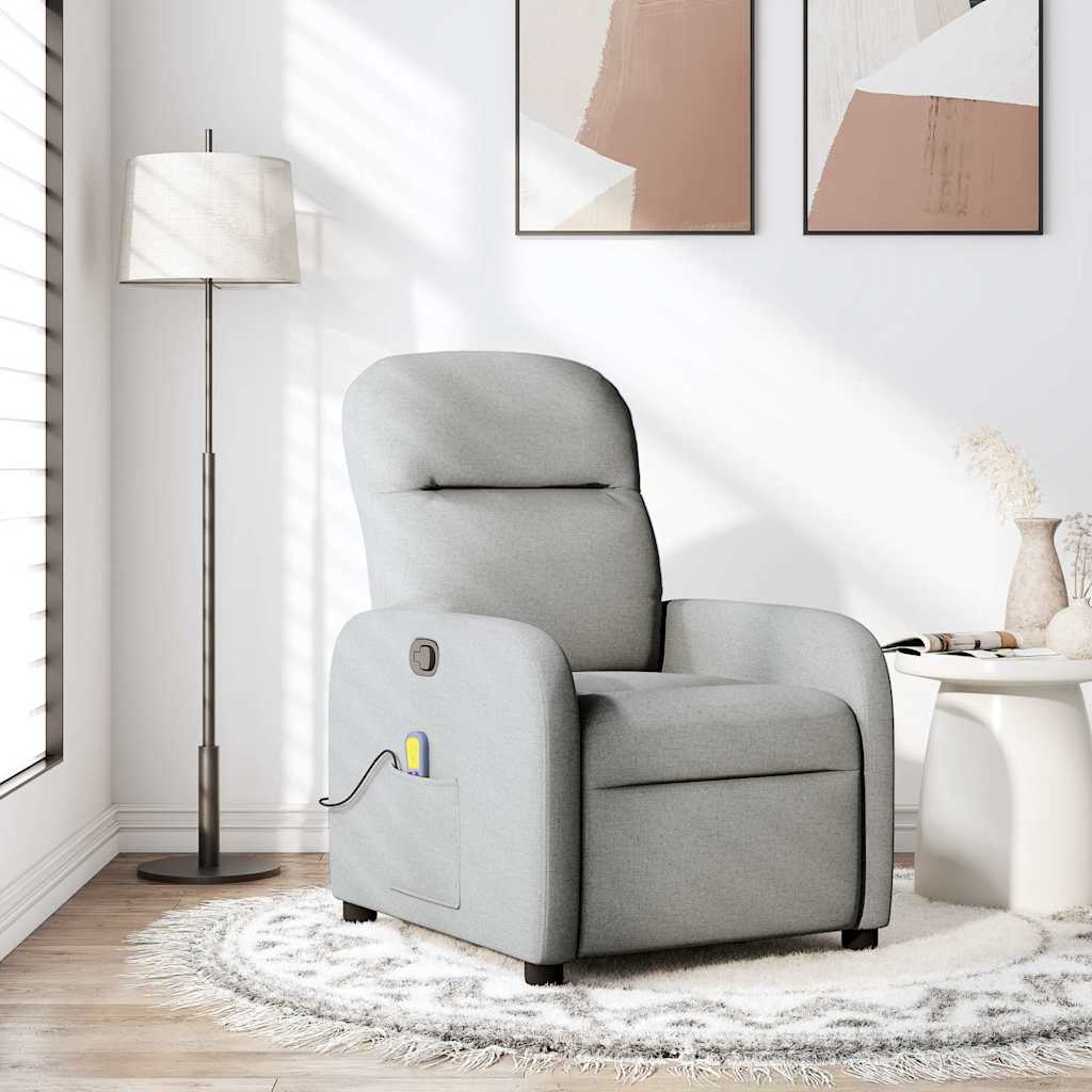 massagestol stof skygrå