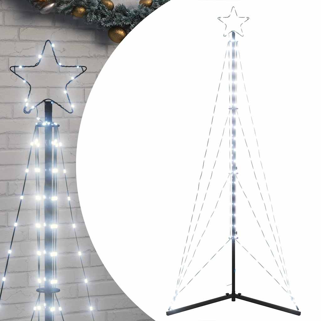 LED-juletræ 363 LED'er 182 cm koldt hvidt lys