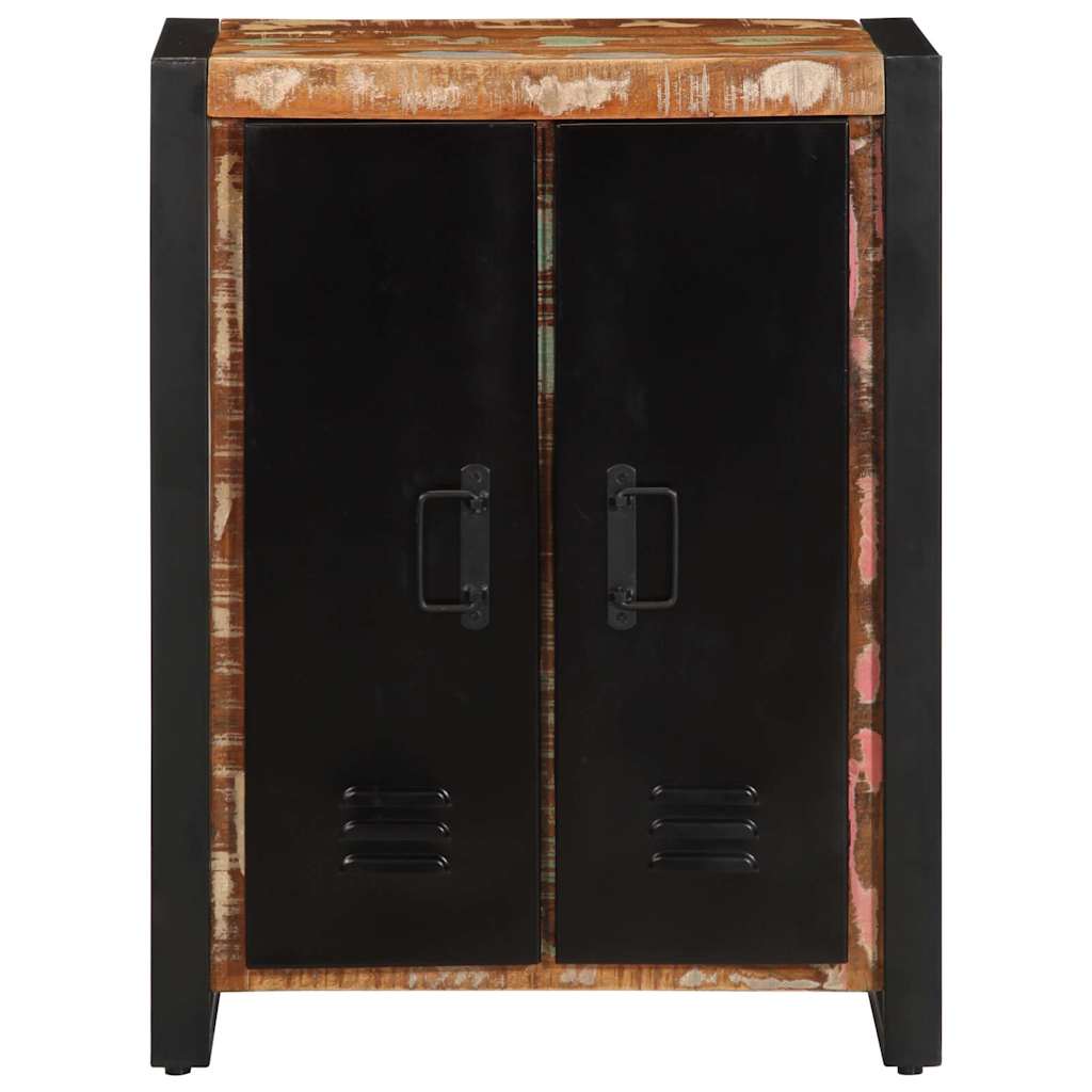 skænk flerfarvet 55x35x70 cm massivt genbrugstræ