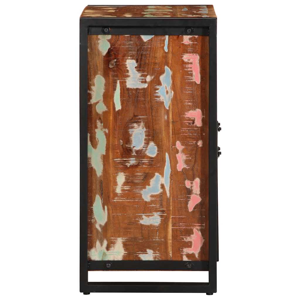 skænk flerfarvet 55x35x70 cm massivt genbrugstræ