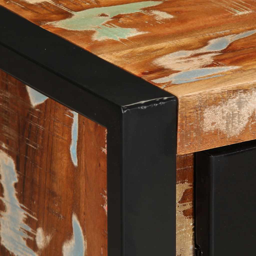 skænk flerfarvet 55x35x70 cm massivt genbrugstræ