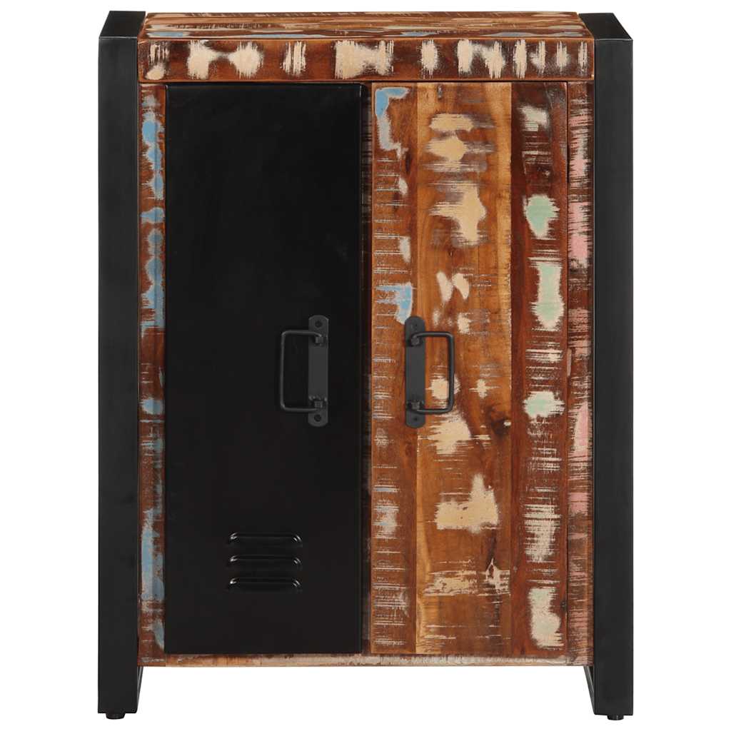 skænk flerfarvet 55x35x70 cm massivt genbrugstræ