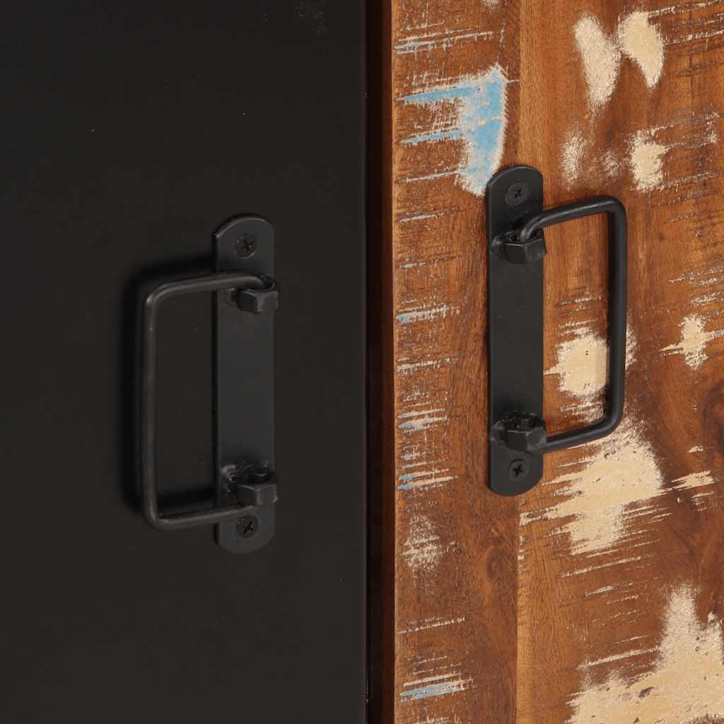 skænk flerfarvet 55x35x70 cm massivt genbrugstræ