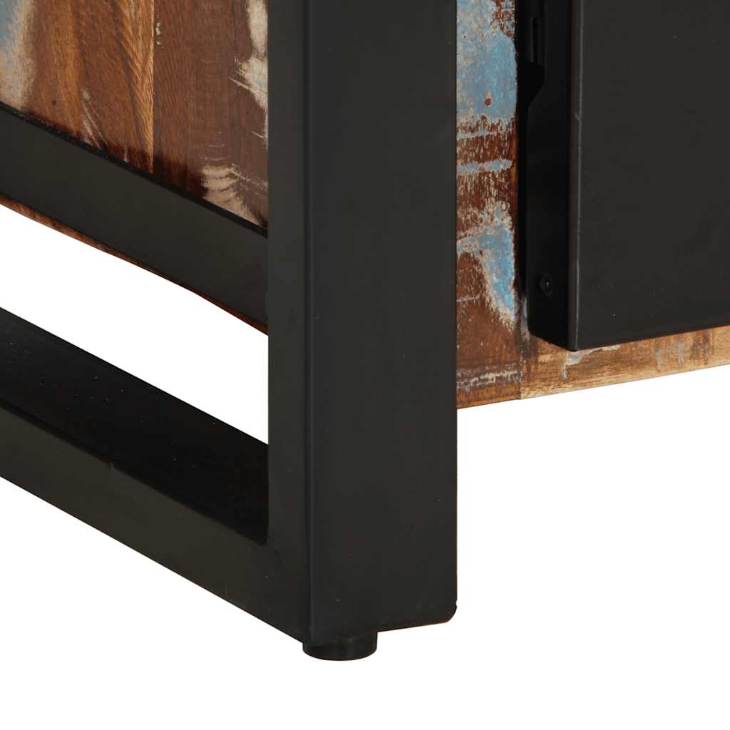 skænk flerfarvet 55x35x70 cm massivt genbrugstræ