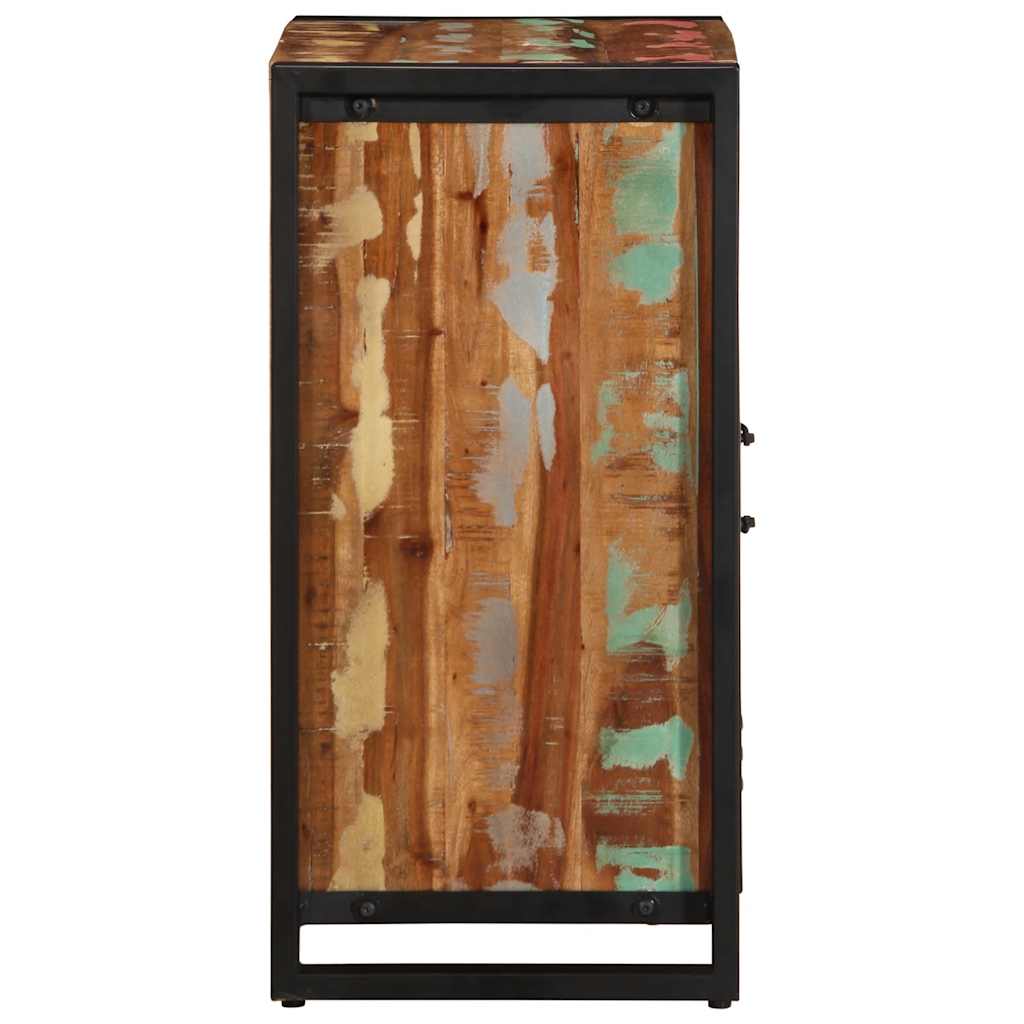 skænk flerfarvet 55x35x70 cm massivt genbrugstræ