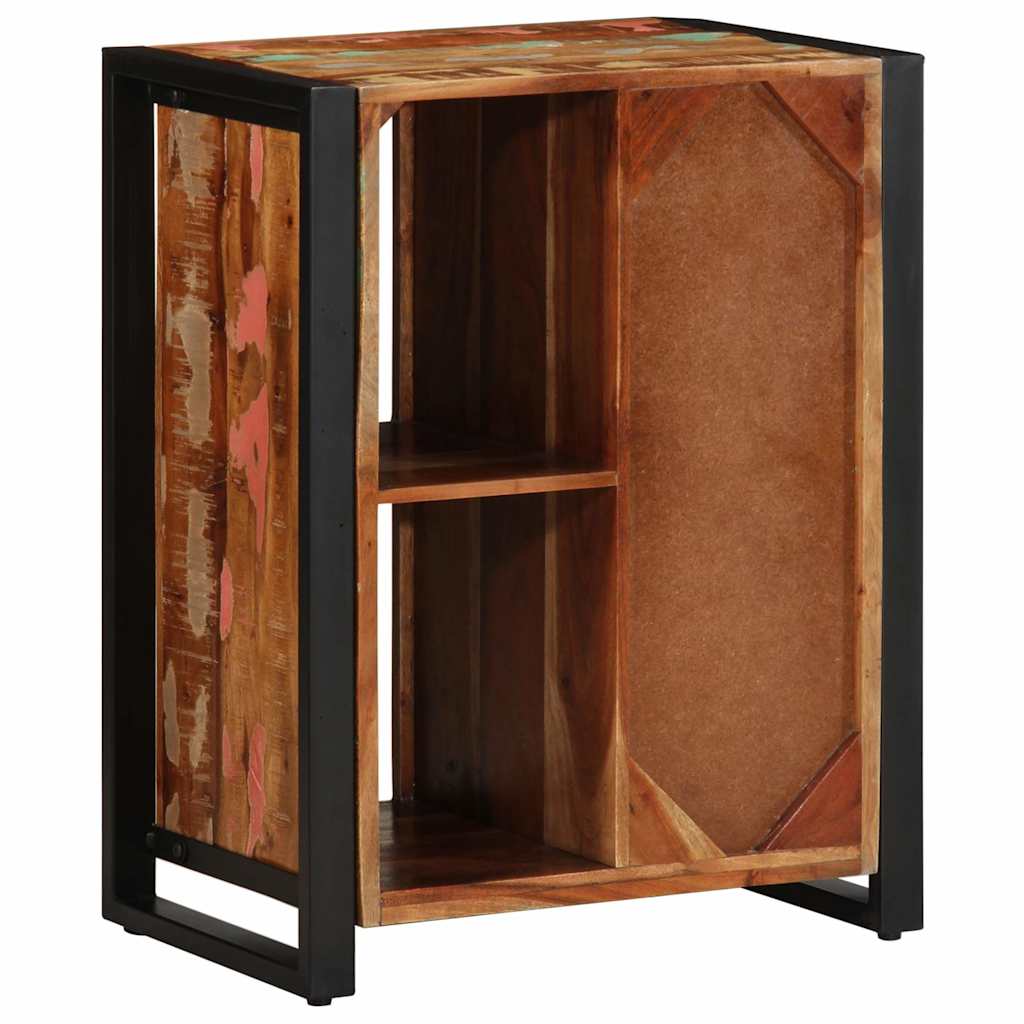 skænk flerfarvet 55x35x70 cm massivt genbrugstræ