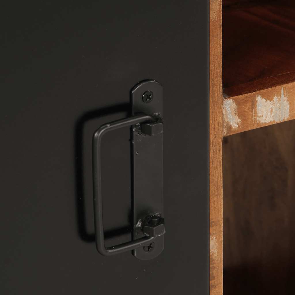 skænk flerfarvet 55x35x70 cm massivt genbrugstræ