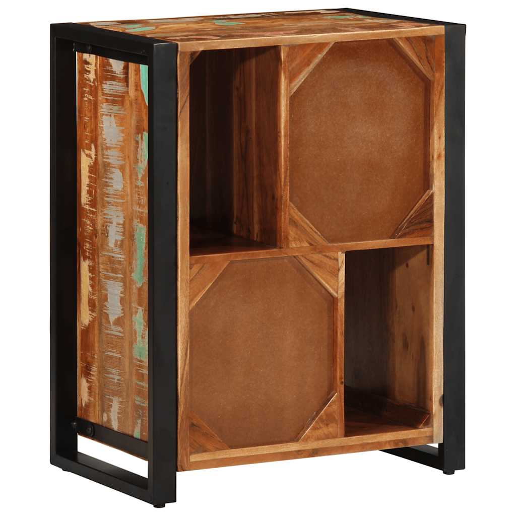 skænk flerfarvet 55x35x70 cm massivt genbrugstræ