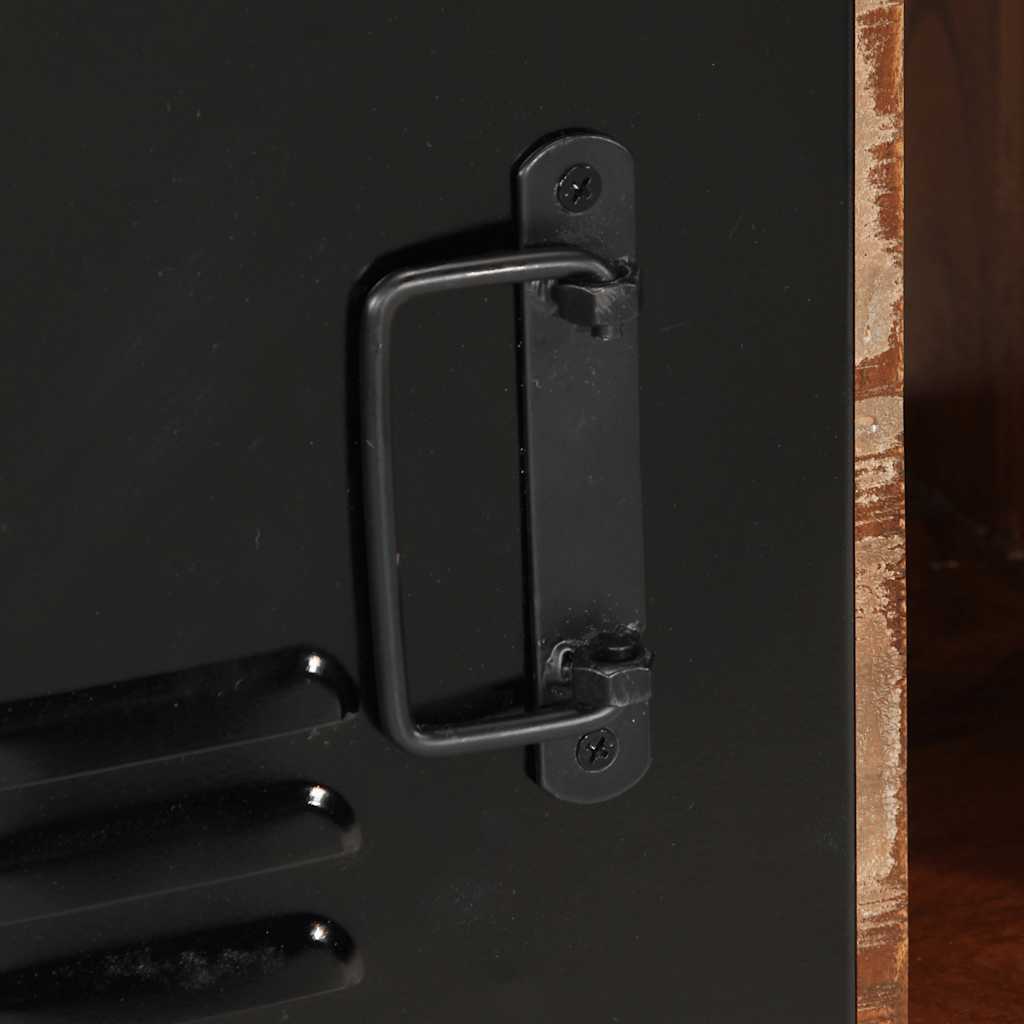 skænk flerfarvet 55x35x70 cm massivt genbrugstræ