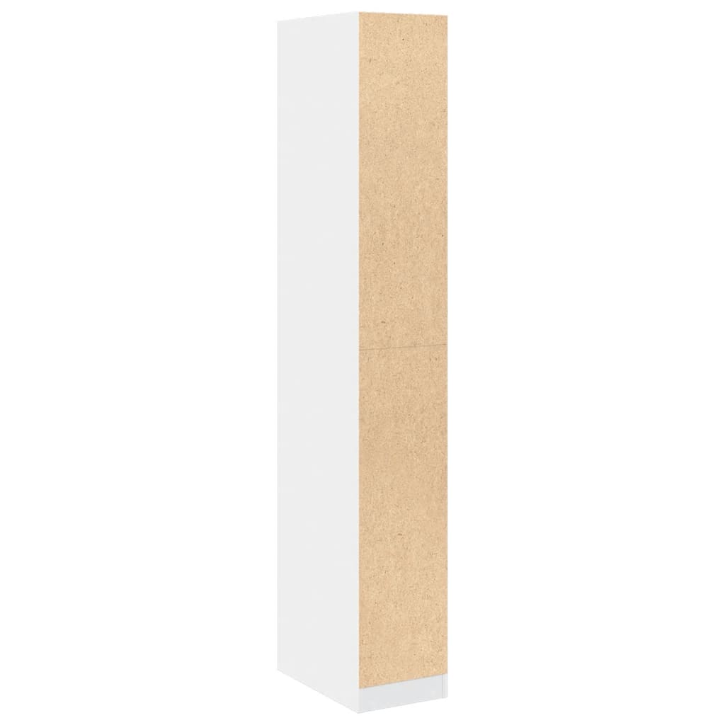 klædeskab 30x50x200 cm konstrueret træ hvid