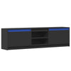 tv-bord med LED-lys 180x34x50 cm konstrueret træ sort