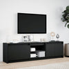 tv-bord med LED-lys 180x34x50 cm konstrueret træ sort