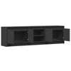 tv-bord med LED-lys 180x34x50 cm konstrueret træ sort