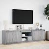 tv-bord m. LED-lys 180x34x50 cm konstrueret træ grå sonoma-eg