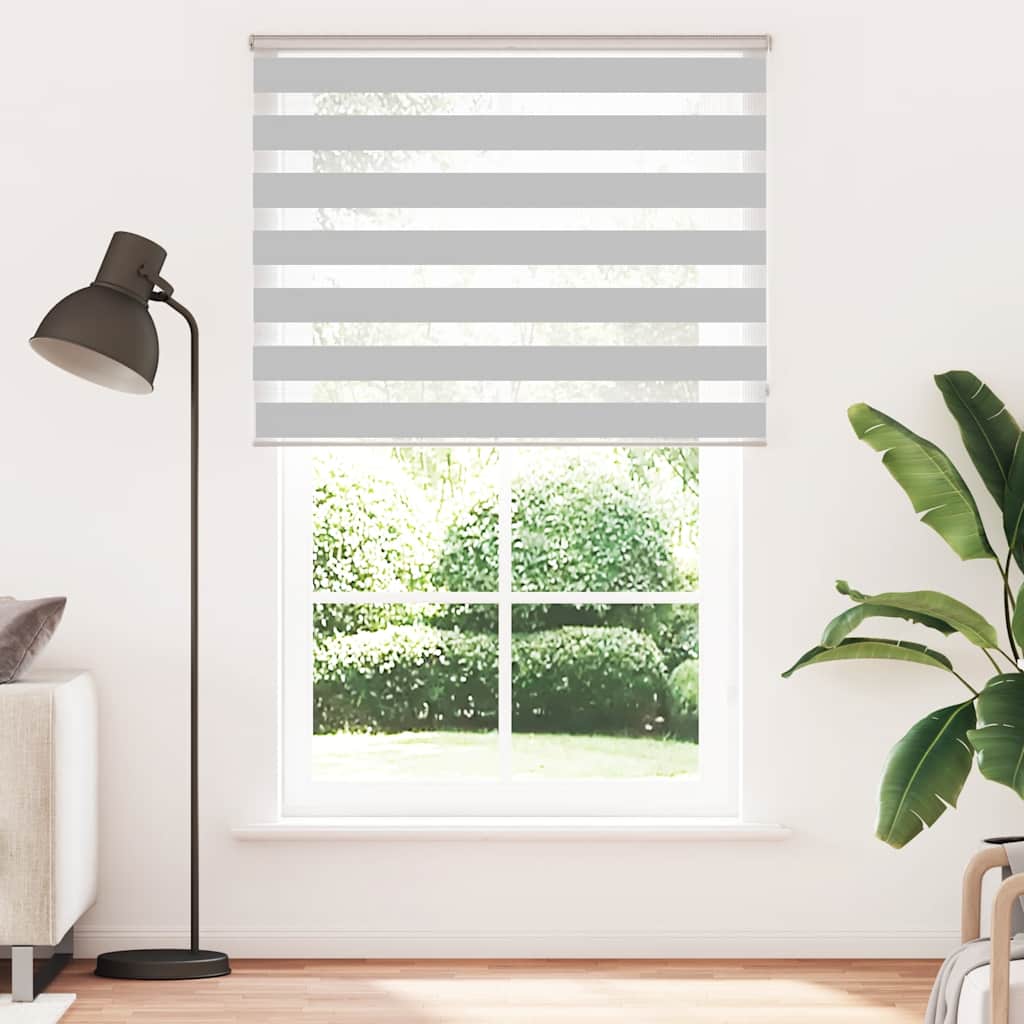 zebragardin lysegrå 150x200 cm stofbredde 145,9 cm polyester