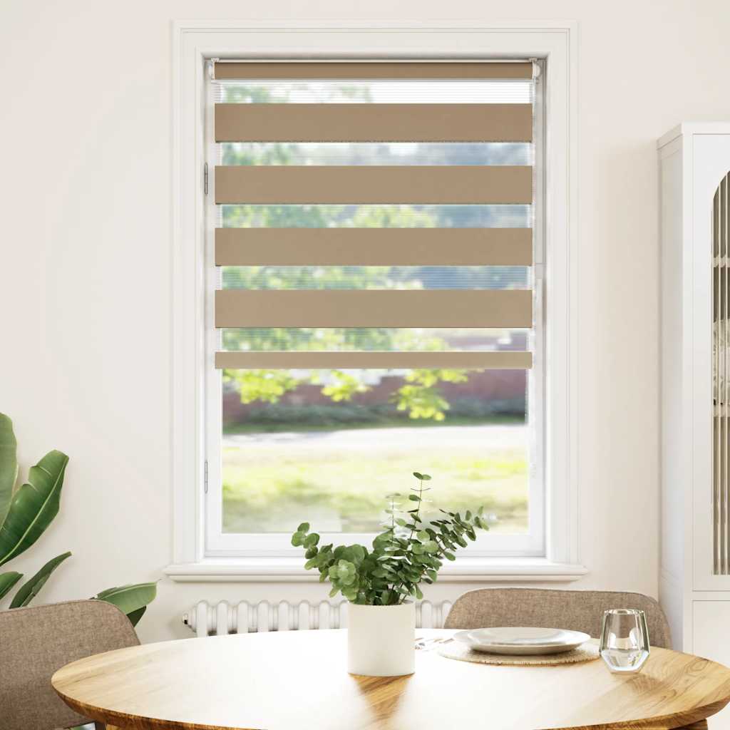 zebragardin sandbrun 85x100 cm stofbredde 80,9 cm polyester