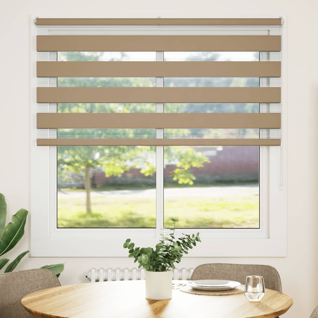zebragardin sandbrun 140x100 cm stofbredde 135,9 cm polyester