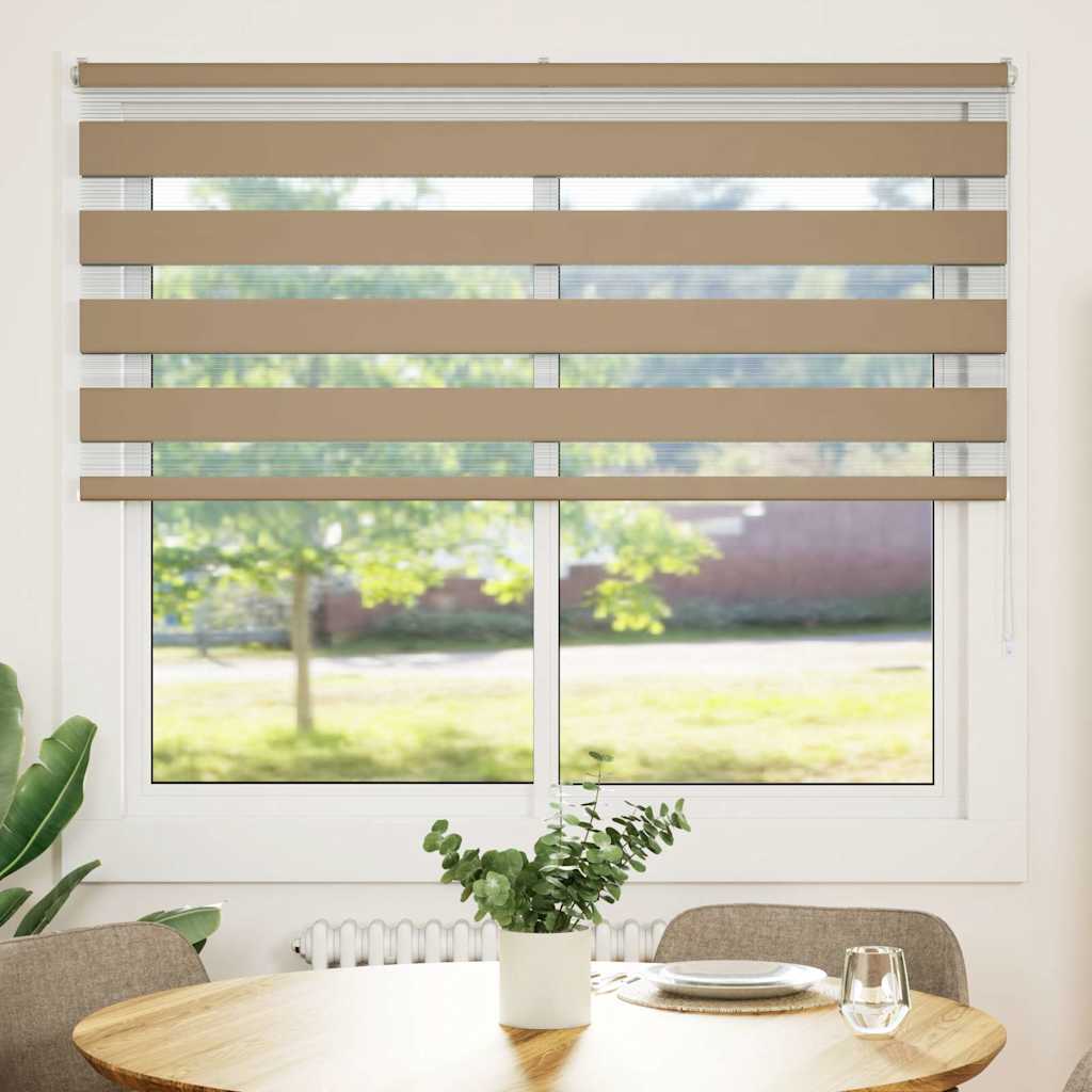 zebragardin sandbrun 160x100 cm stofbredde 155,9 cm polyester