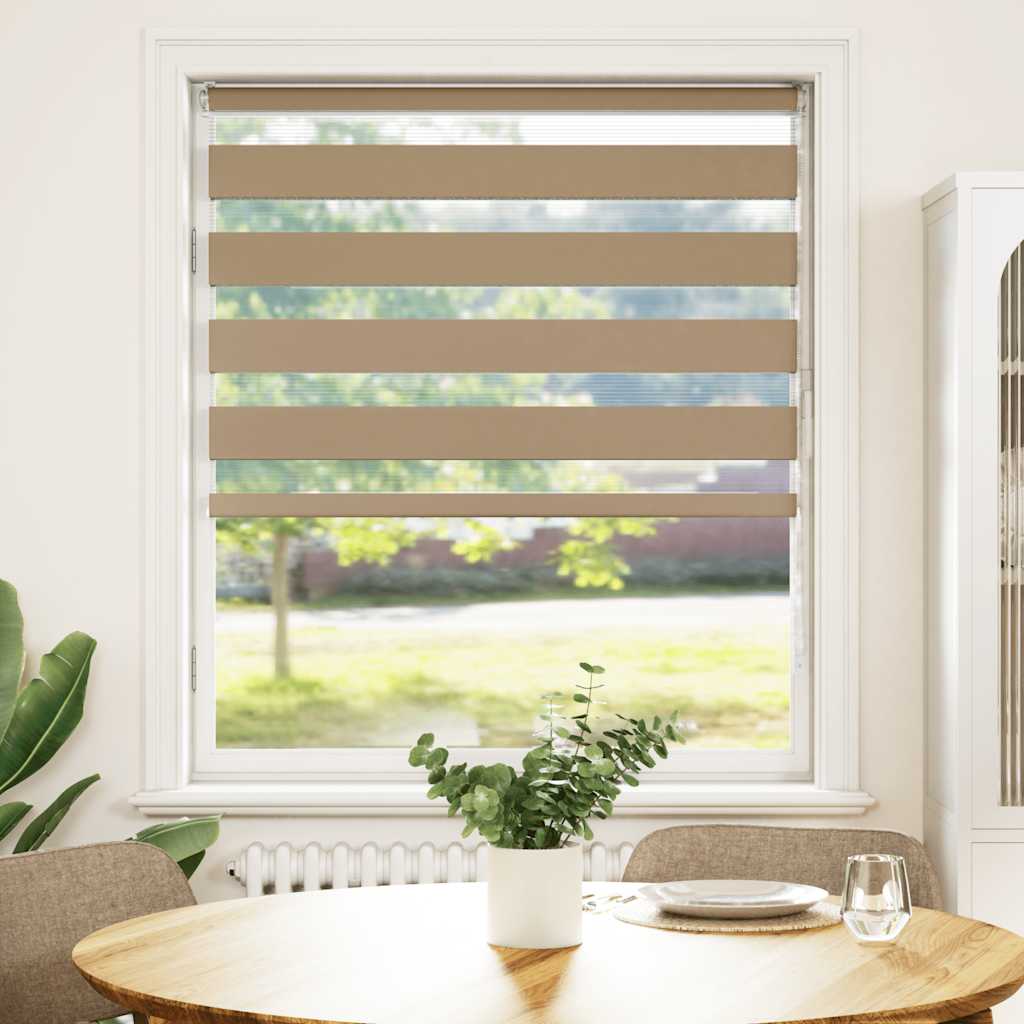 zebragardin sandbrun 95x150 cm stofbredde 90,9 cm polyester