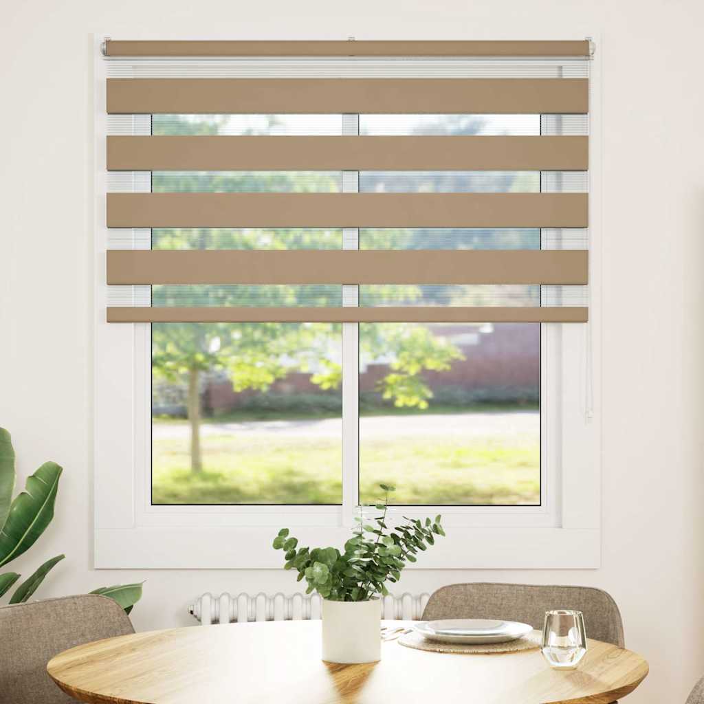 zebragardin sandbrun 125x150 cm stofbredde 120,9 cm polyester