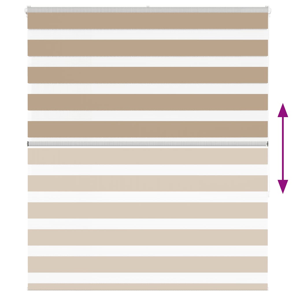 zebragardin sandbrun 125x150 cm stofbredde 120,9 cm polyester