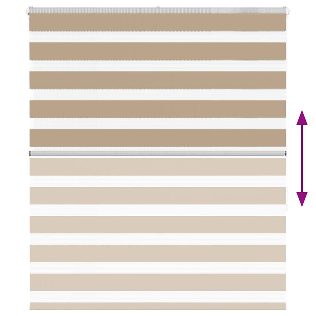 zebragardin sandbrun 135x150 cm stofbredde 130,9 cm polyester