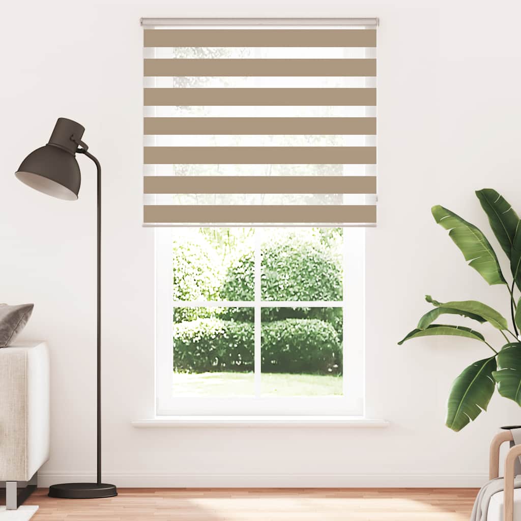 zebragardin sandbrun 135x200 cm stofbredde 130,9 cm polyester