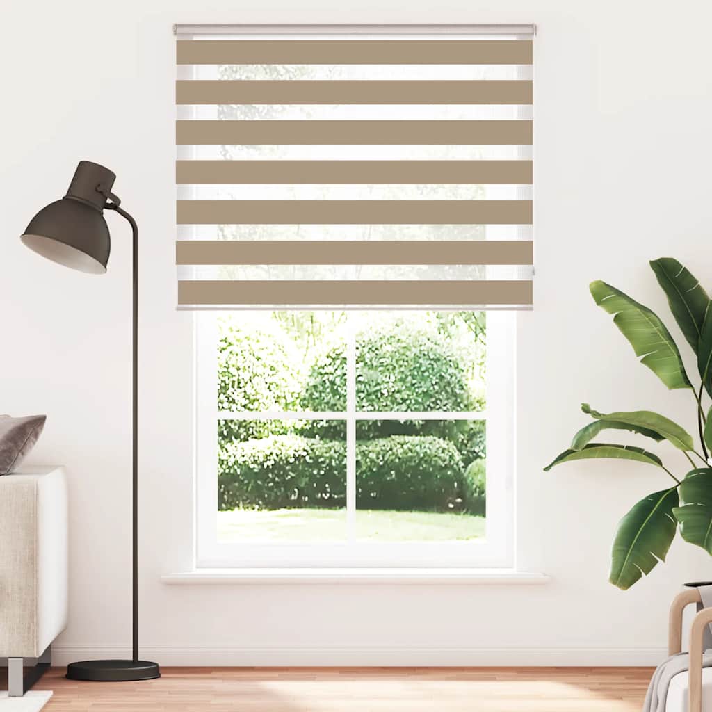 zebragardin sandbrun 145x230 cm stofbredde 140,9 cm polyester