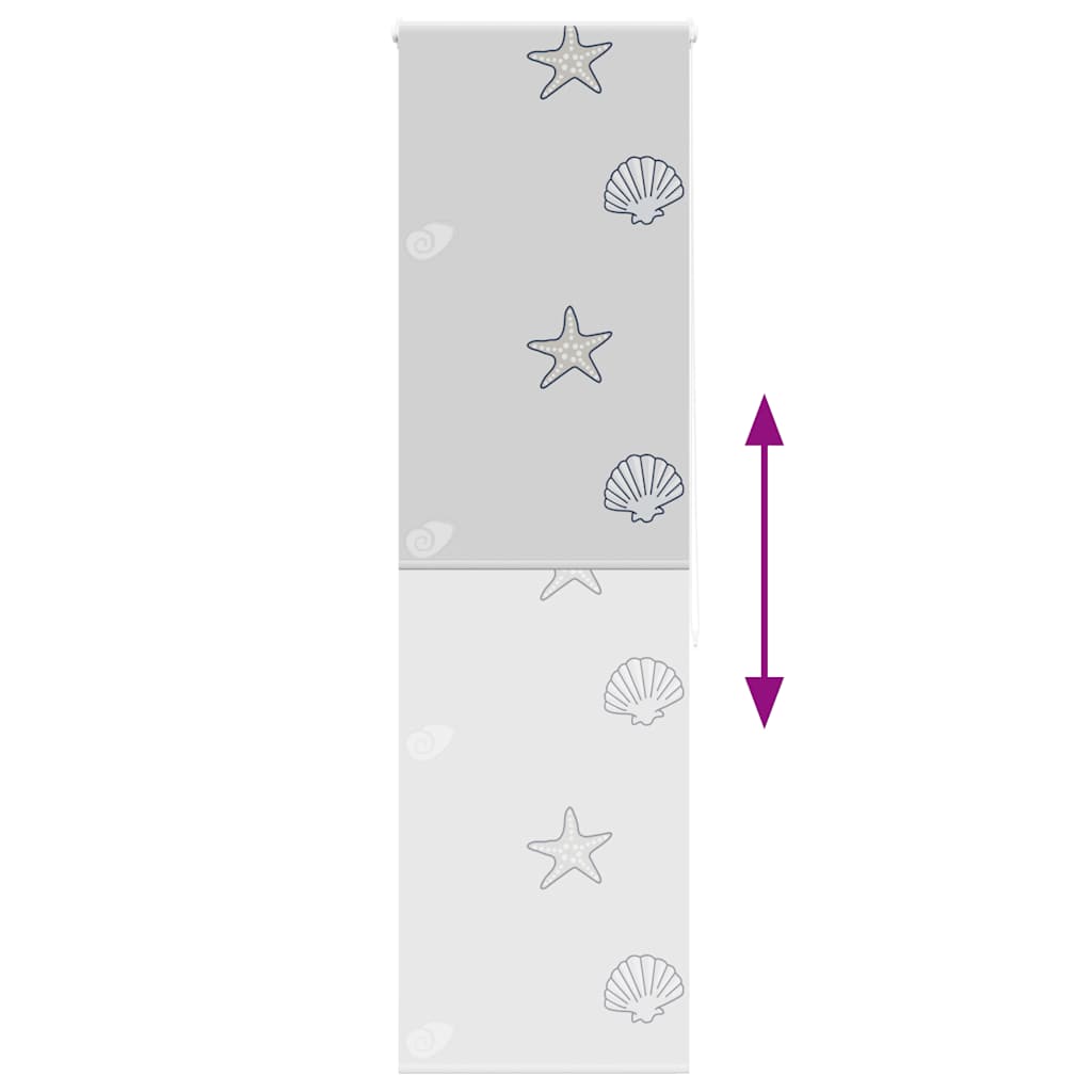 Bruserullegardin 70x240 cm Stofbredde 66 cm