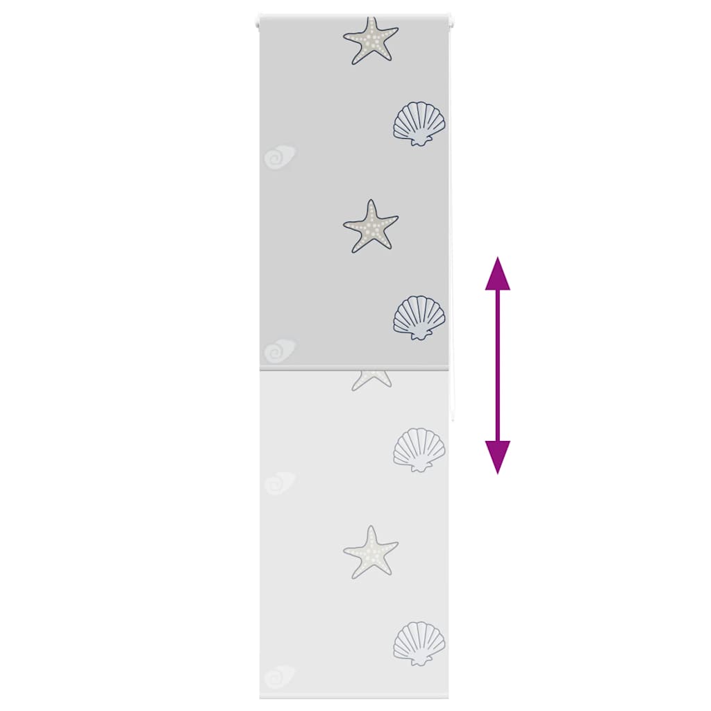 Bruserullegardin 80x240 cm Stofbredde 76 cm