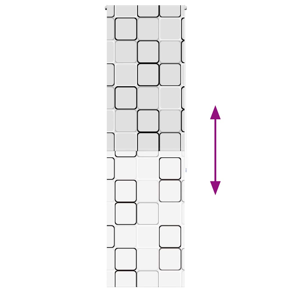 Bruserullegardin 70x240 cm Stofbredde 66 cm