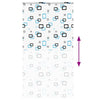 Bruserullegardin med kassette 130x240 cm Stofbredde 126 cm