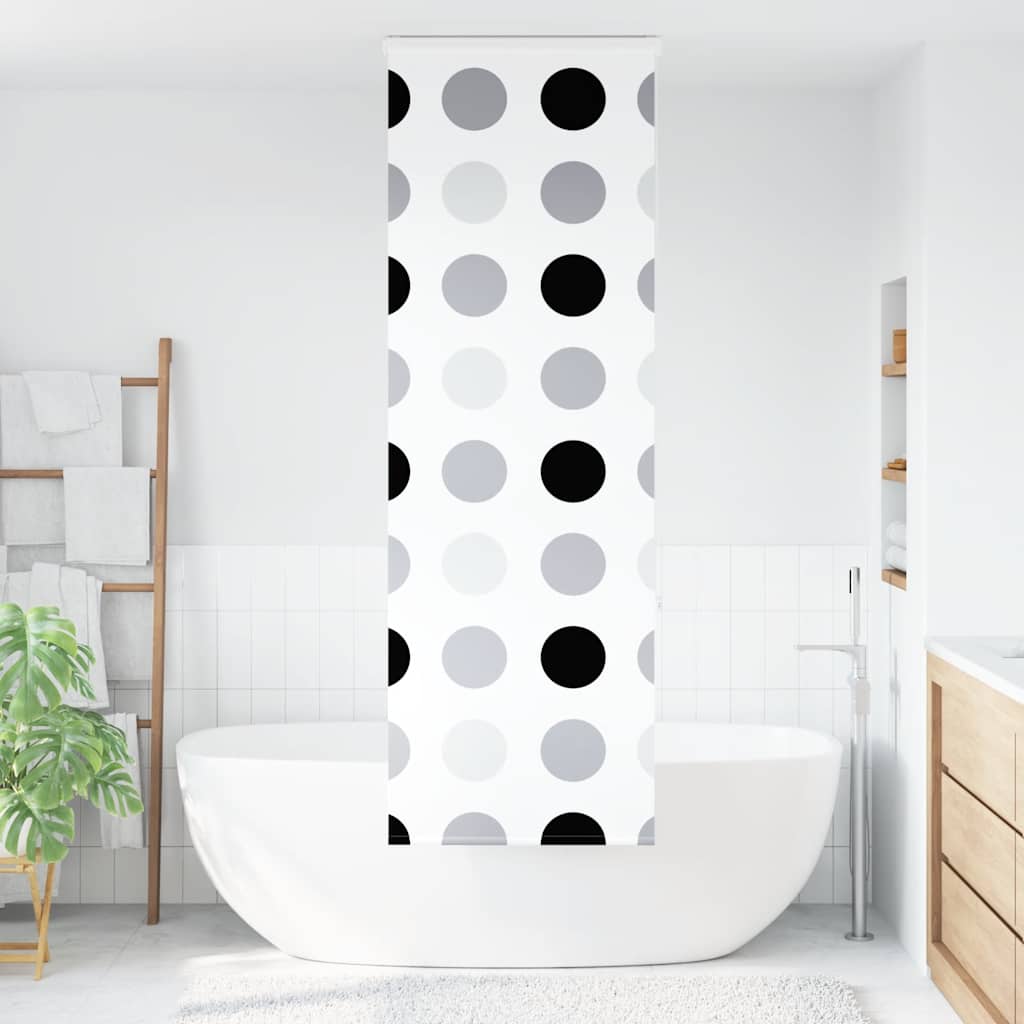 Bruserullegardin med kassette 70x240 cm Stofbredde 66 cm