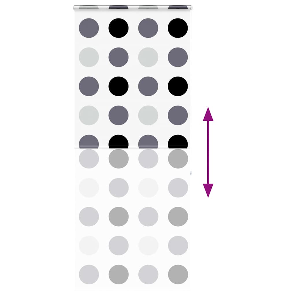 Bruserullegardin med kassette 100x240 cm Stofbredde 96 cm