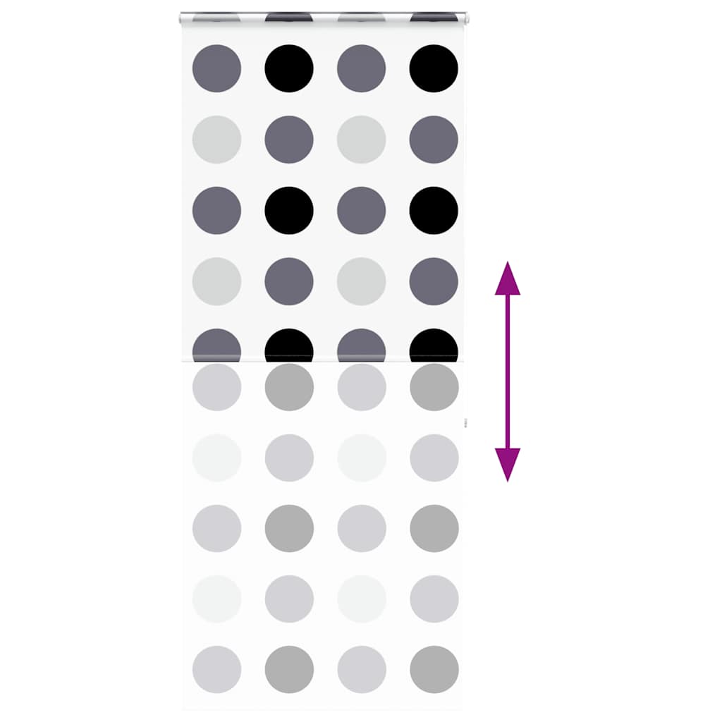 Bruserullegardin med kassette 150x240 cm Stofbredde 146 cm