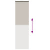 Bruserullegardin med kassette 60x240 cm Stofbredde 56 cm