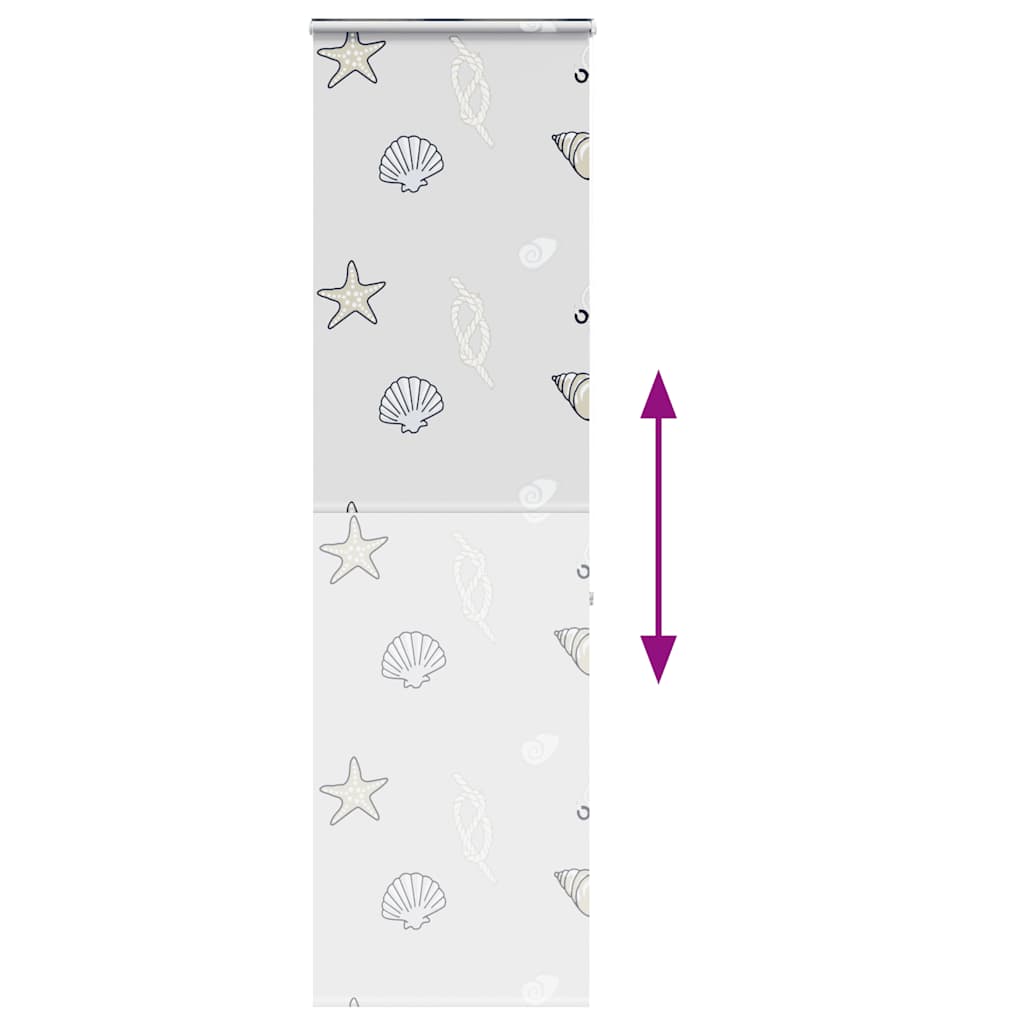 Bruserullegardin med kassette 60x240 cm Stofbredde 56 cm