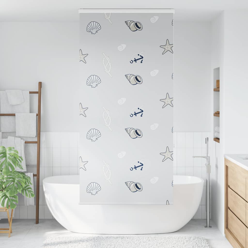 Bruserullegardin med kassette 90x240 cm Stofbredde 86 cm