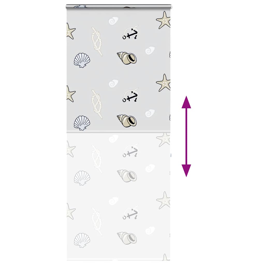 Bruserullegardin med kassette 90x240 cm Stofbredde 86 cm