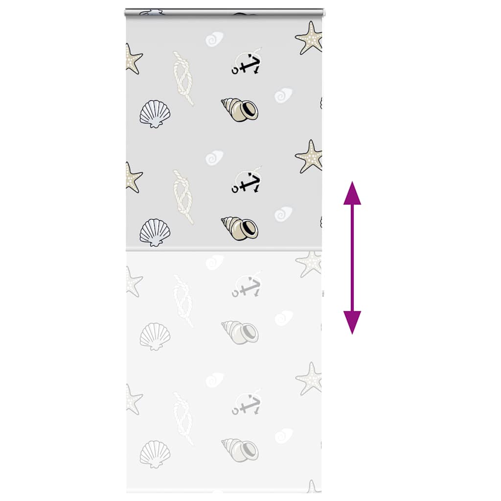 Bruserullegardin med kassette 110x240 cm Stofbredde 106 cm