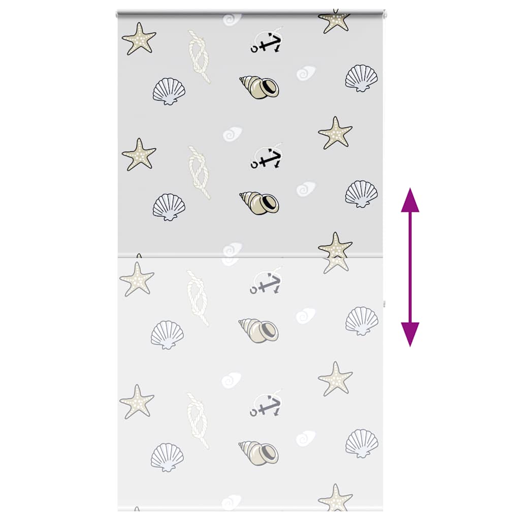 Bruserullegardin med kassette 120x240 cm Stofbredde 116 cm
