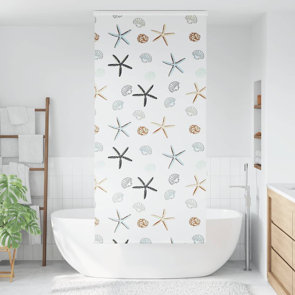 Bruserullegardin med kassette 90x240 cm Stofbredde 86 cm